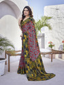 YASHIKA Printed Bollywood Tussar Silk Saree (Multicolor)