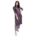 Yashika Women39s Printed Cotton Blend Straight Kurta