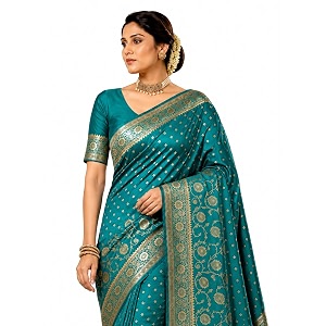 Yashika Womens Art Silk Saree with Blouse
