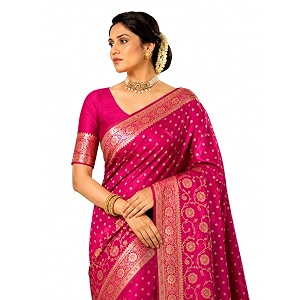 Yashika Womens Art Silk Saree with Blouse