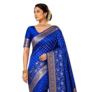 Yashika Womens Art Silk Saree with Blouse