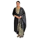 Yashika Women39s Black Embroidered Cotton Slub Fabric
