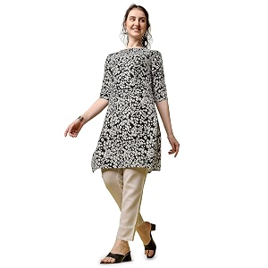 Yashika Womens Crepe Pink Straight Stitched Kurti