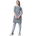 Yashika Women39s Crepe Pink Straight Stitched Kurti