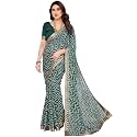 Yashika Women39s Printed Georgette Printed Saree With