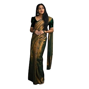 yashika women39s trendy banarasi kanjivaram blue color art silk saree with blouse material