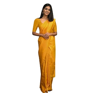 yashika women39s trendy banarasi kanjivaram blue color art silk saree with blouse material