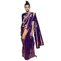 Yashika Women's Trendy Banarasi Kanjivaram Blue Color Art Silk Saree with Blouse Material