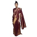 Yashika Women's Trendy Banarasi Kanjivaram Blue Color Art Silk Saree with Blouse Material