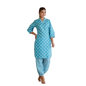 Yashika Women Printed Cotton Blend Straight Kurta