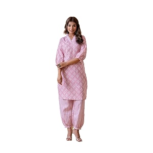 Yashika Women Printed Cotton Blend Straight Kurta