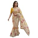 Yashika Womens Nylon Organza Saree with Blouse