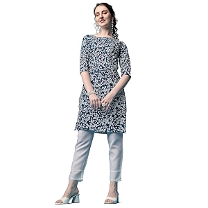 Yashika Womens Crepe Pink Straight Stitched Kurti