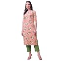 Yashika Women39s Crepe Pink Straight Stitched Kurti