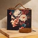 YASHNA Handcrafted Vegan Printed Suitcase Clutch Bags for Women | Artistic Bridal Purse for Wedding Women | Eco-Friendly Suitcase Clutches