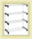 YASHVI New White-Black Shoe Racks 4 layer