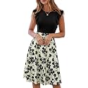 YATHON Women39s Vintage Ruffle Sleeve Floral A