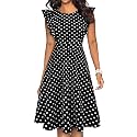 YATHON Women39s Vintage Ruffle Sleeve Floral A