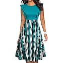 YATHON Women39s Vintage Ruffle Sleeve Floral A