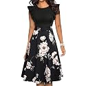 YATHON Women39s Vintage Ruffle Sleeve Floral A