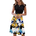 YATHON Women39s Vintage Ruffle Sleeve Floral A