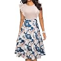 YATHON Women39s Vintage Ruffle Sleeve Floral A