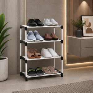 YATIN 4 Tier Plastic Shoe Rack Organizer
