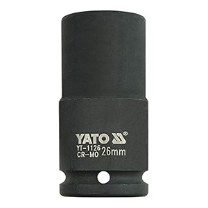 yato yt-1126 deep impact socket 34inch x26mmimpact socket wrench adaptorpower toolshome toolsindustrial toolsmechanical toolsautomotivecrmo scm-440crv50bv30black phosphatedcold forged