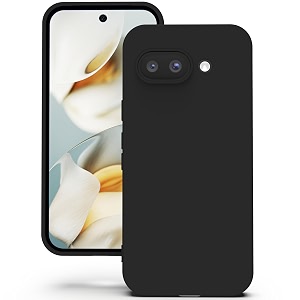 yatwin silicone back case for google pixel 9a soft-touch phone back cover for google pixel 9a - black
