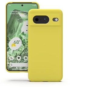 yatwin silicone back case for google pixel 7 pro soft-touch phone back cover for google pixel 7 pro - yellow