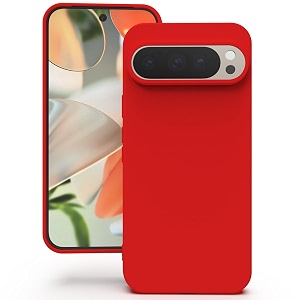 yatwin silicone back case for google pixel 99 pro soft-touch phone back cover for google pixel 99 pro - red