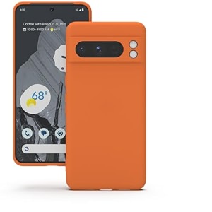 yatwin silicone back case for google pixel 8 pro soft-touch phone back cover for google pixel 8 pro - orange