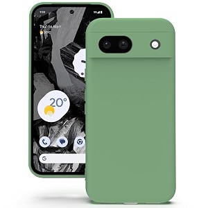 yatwin silicone back case for google pixel 8a soft-touch phone back cover for google pixel 8a - mint green