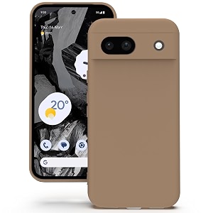 yatwin silicone back case for google pixel 8a soft-touch phone back cover for google pixel 8a-milk tee black