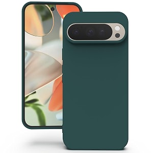 yatwin silicone back case for google pixel 99 pro soft-touch phone back cover for google pixel 99 pro - dark green
