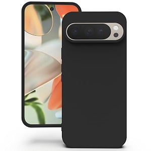 yatwin silicone back case for google pixel 99 pro soft-touch phone back cover for google pixel 99 pro - black