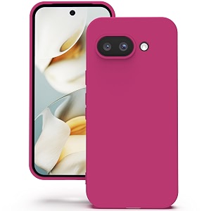yatwin silicone back case for google pixel 9a soft-touch phone back cover for google pixel 9a - magenta