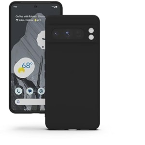 yatwin silicone back case for google pixel 8 pro soft-touch phone back cover for google pixel 8 pro - black