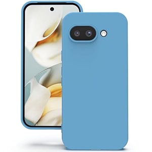 yatwin silicone back case for google pixel 9a soft-touch phone back cover for google pixel 9a - sky blue