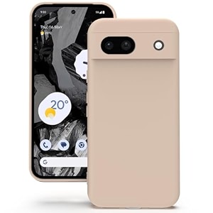 yatwin silicone back case for google pixel 8a soft-touch phone back cover for google pixel 8a - link pink