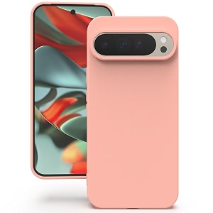 yatwin silicone back case for google pixel 7 soft-touch phone back cover for google pixel 7 - pink