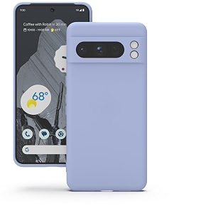 yatwin silicone back case for google pixel 8 pro soft-touch phone back cover for google pixel 8 pro - lilac