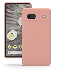 yatwin silicone back case for google pixel 7a soft-touch phone back cover for google pixel 7a - pink