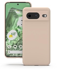 yatwin silicone back case for google pixel 8 soft-touch phone back cover for google pixel 8 - link pink