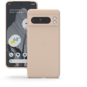 yatwin silicone back case for google pixel 8 pro soft-touch phone back cover for google pixel 8 pro - link pink