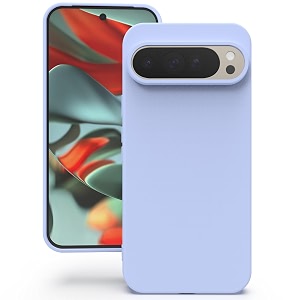 yatwin silicone back case for google pixel 9 pro xl soft-touch phone back cover for google pixel 9 pro xl - lilac
