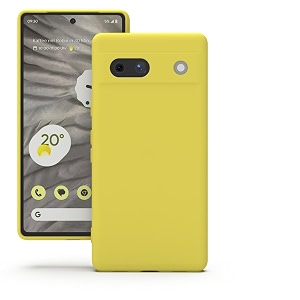 yatwin silicone back case for google pixel 7a soft-touch phone back cover for google pixel 7a - yellow