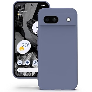 yatwin silicone back case for google pixel 8a soft-touch phone back cover for google pixel 8a - lavender grey