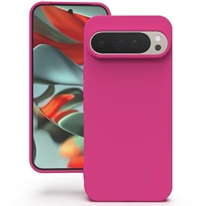 yatwin silicone back case for google pixel 7 soft-touch phone back cover for google pixel 7 - magenta