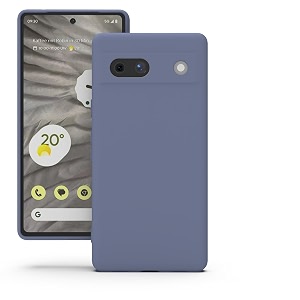 yatwin silicone back case for google pixel 7 soft-touch phone back cover for google pixel 7 - lavender grey